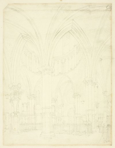 Study for Temple Church, from Microcosm of London
