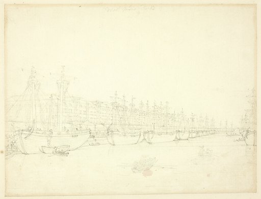 Study for West India Docks, from Microcosm of London