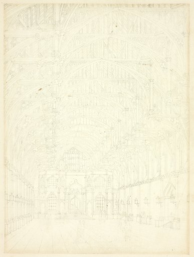 Study for Westminster Hall, from Microcosm of London