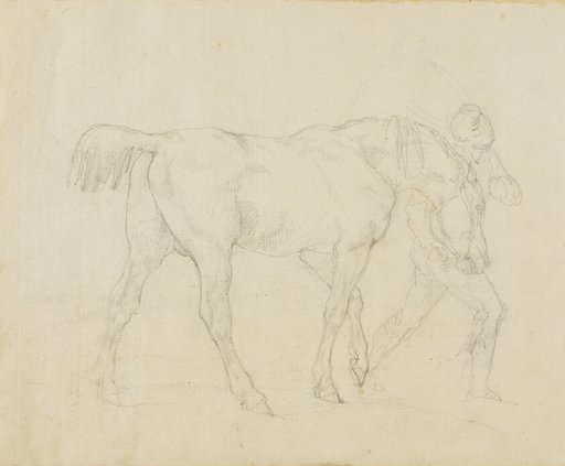 Groom Leading a Horse