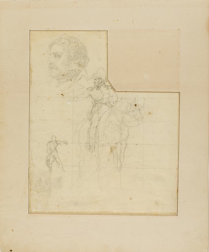 Mounted Officer and Other Sketches