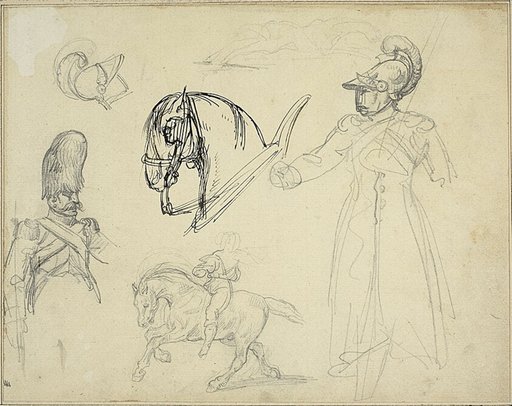 Sketches of Horses and Soldiers