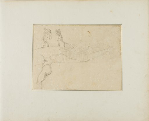 Cross-Section of a Pillared Hall and Three Figure Sketches