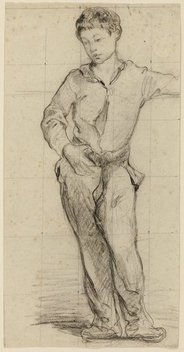 Young Man Standing (Léon Leenhoff) (recto); Sketch of Standing Boy (verso)