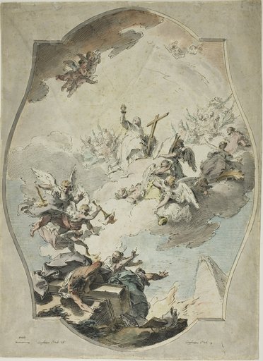 Faith Overcoming Heresy (recto); Tracing after Faith Overcoming Heresy (verso)