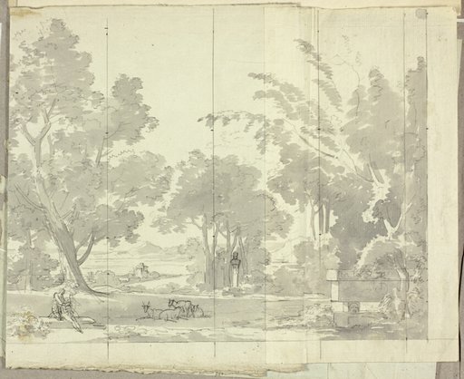 Fantasy Landscape with Ruins and Figures