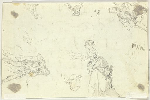 Sheet of Sketches: Men and Women