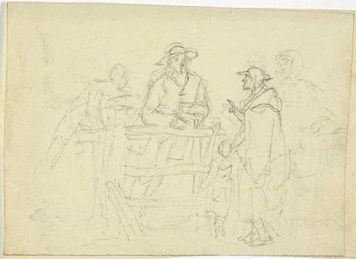 Four Figures at a Fence
