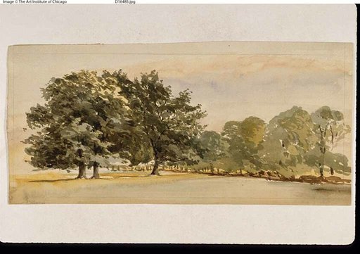 Panorama of a Wooded Grove (recto); Landscape with Woods at Right (verso)
