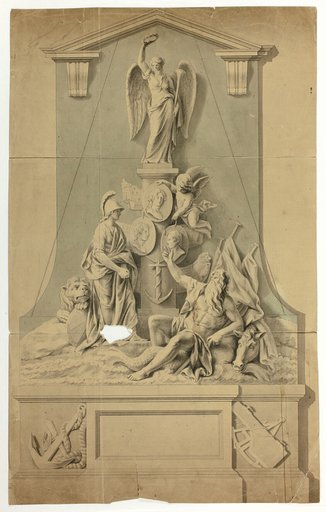 Design for Monument with Britannia and Neptune