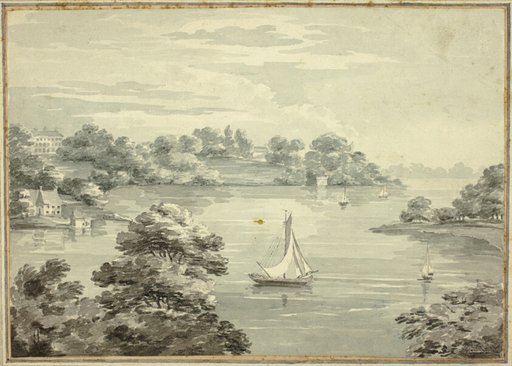 Sailing Boats on Lake with Houses near Shore