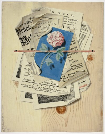 Trompe l'Oeil of Posted Notices and Prints