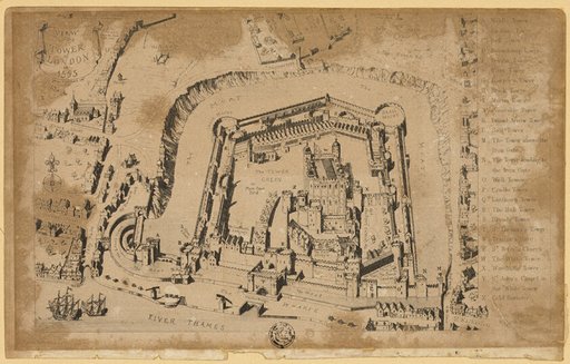 View of the Tower of London in 1553