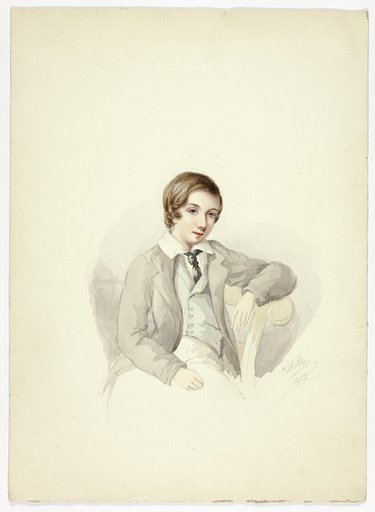 Youth Leaning on Chair