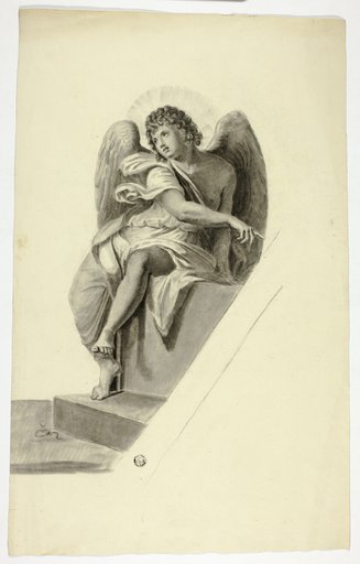 Angel Seated by Tomb