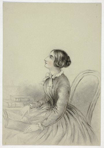 Young Woman Inspired While Reading