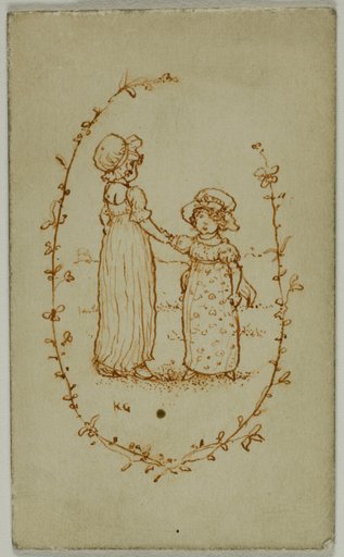 Vignette of Two Girls (recto); Athena (verso)