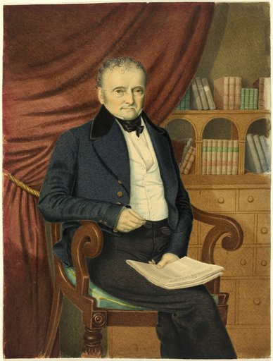 Portrait of Seated Man with Newspaper