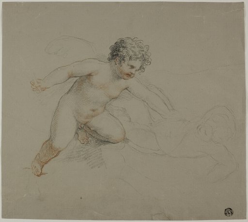 Two Putti Fighting