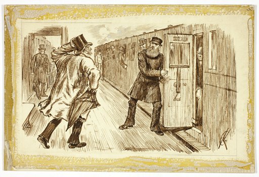 Man Catching Train