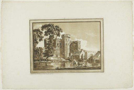 The South Gate of Cardiff Castle in Glamorgan Shire, plate two from Twelve Views in South Wales