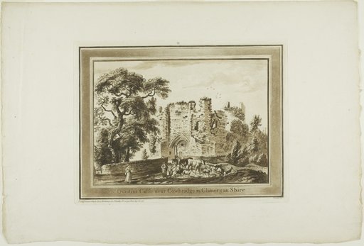 St Quintin's Castle near Cowbridge in Glamorgan Shire, plate three from Twelve Views in South Wales