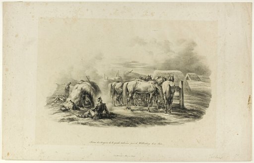Bivouac of the Dragons of the Italian Guard near Wittenberg on the Tenth of June
