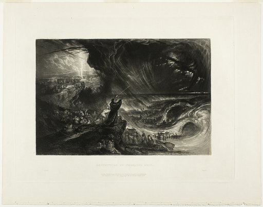 Destruction of the Pharoah's Host, from Illustrations of the Bible