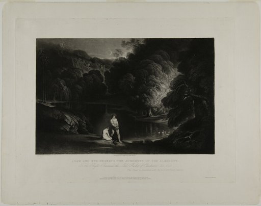 Adam and Eve Hearing the Judgement of the Almighty, from Illustrations of the Bible