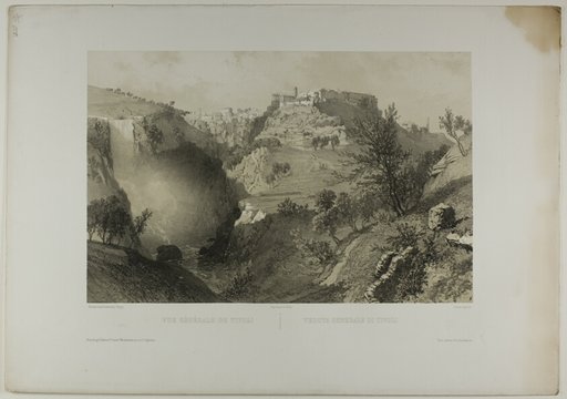 General View of Tivoli, plate seventeen from Italie Monumentale et Pittoresque