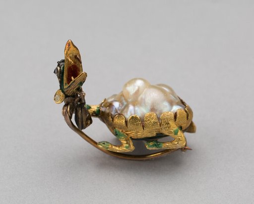 Baroque Pearl Mounted as a Grotesque Beast