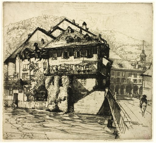 Houses on the Aare, Switzerland