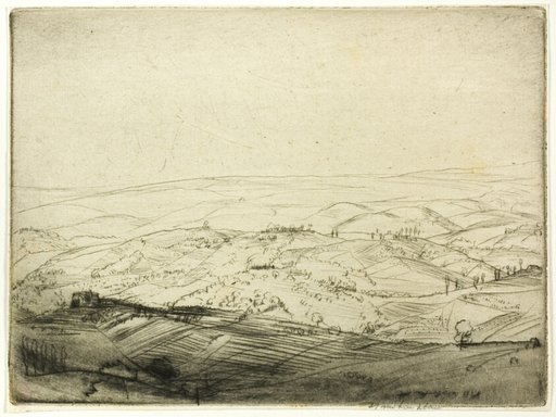 Sketch from the Walls of San Gimignano