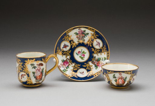 Tea Bowl, Coffee Cup, and Saucer