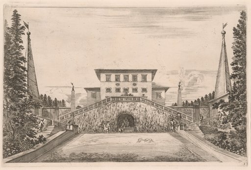 South Facade of the Villa and the Great Meadow, from Views of the Villa Pratolino