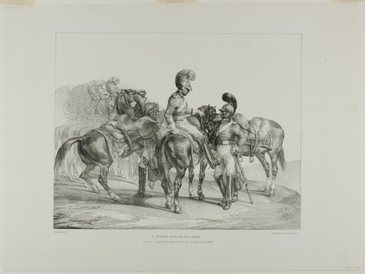 A Party of Life Guards, plate 5 from Various Subjects Drawn from Life and on Stone (The English Suite)