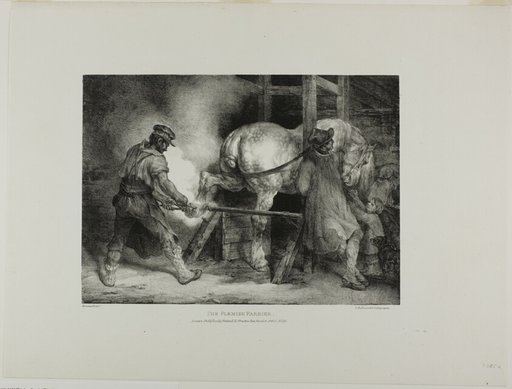 The Flemish Farrier, plate 4 from Various Subjects Drawn from Life and on Stone (The English Suite)