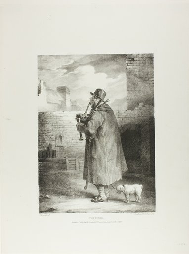 The Piper, plate 1 from Various Subjects Drawn from Life and on Stone (The English Suite)