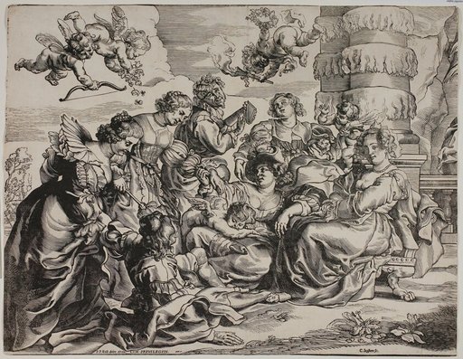 The Garden of Love, Left Half, with Seated Woman