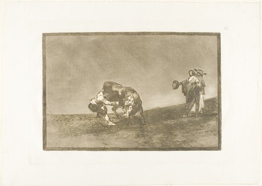 The Same Man Throws a Bull in the Ring at Madrid, plate 16 from The Art of Bullfighting