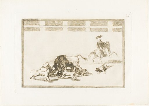 They Loose Dogs on the Bull, plate 25 from The Art of Bullfighting