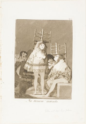 They've Already Got a Seat (i.e. bottom), plate 26 from Los Caprichos