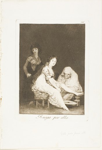 She Prays for Her, plate 31 from Los Caprichos
