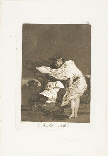 A Bad Night, plate 36 from Los Caprichos