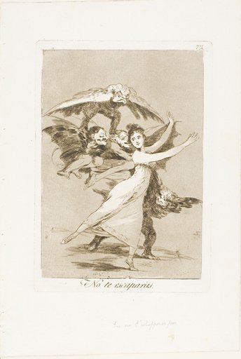 You will not escape, plate 72 from Los Caprichos