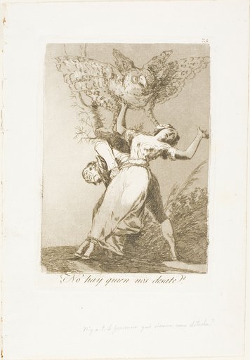Can't anyone untie us?, plate 75 from Los Caprichos