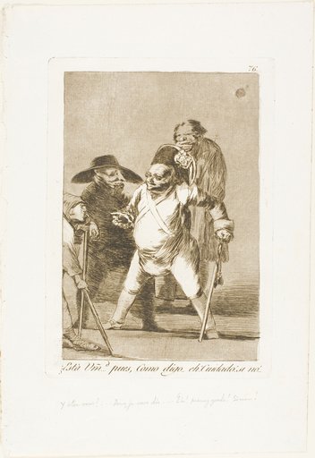 You understand? ... well, as I say... eh! Look out! otherwise..., plate 76 from Los Caprichos