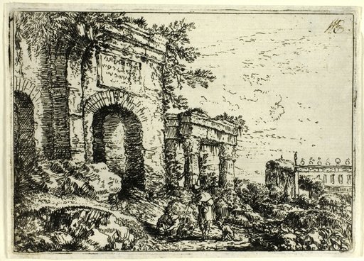 Italian Landscape with Ruins