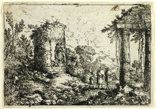 Italian Landscape with Ruins