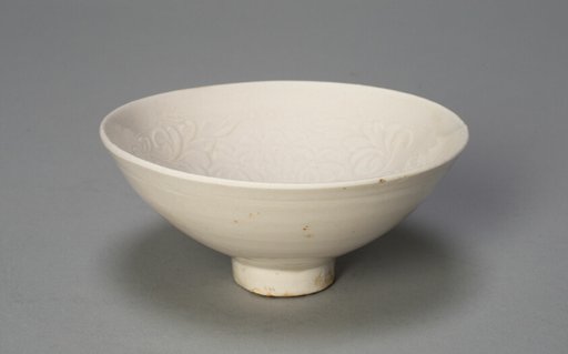 Conical Bowl with Peonies and Leaves